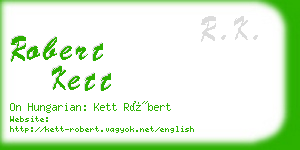 robert kett business card